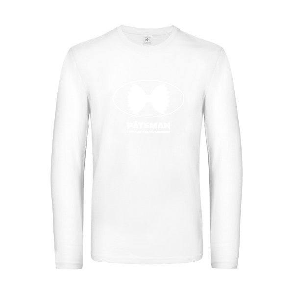 pateman - t shirt- manches- longues- original- humour- White impression Face