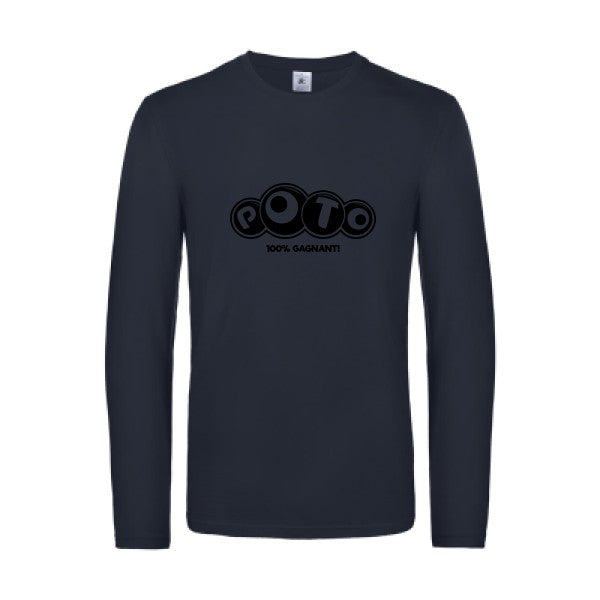 poto - t shirt- manches- longues- original- humour- Navy impression Face