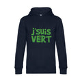 J-suis-vert- Sweat à capuche original Navy Blue - RueDuTeeshirt