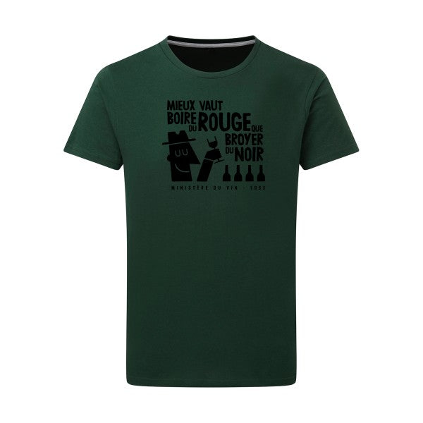 Mieux vaut noir -Flex noir sur T-shirt SG  Bottle Green  2XL