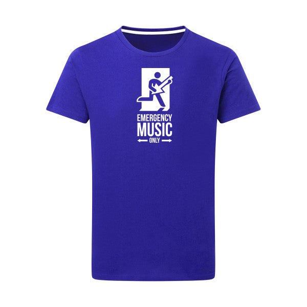 EMERGENCY Blanc -Flex Blanc sur T-shirt SG  Royal Blue  5XL