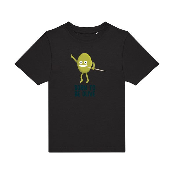t-shirt humour enfant -Born-to-be-olive- couleur  Black