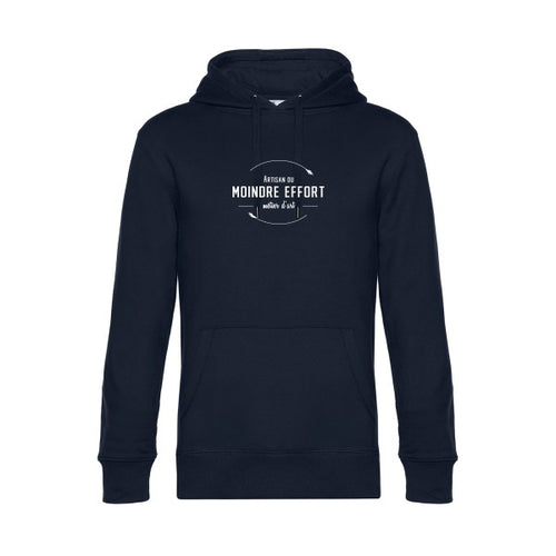 Artisan-du-moindre-effort sweat shirt original Navy Blue flex Blanc impression Face