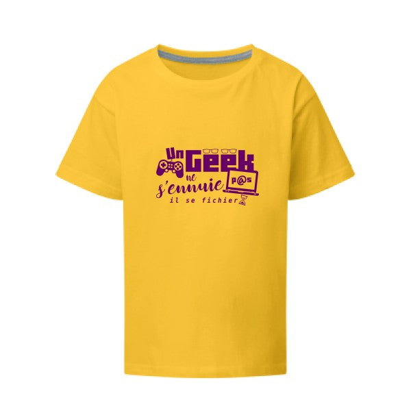 Un geek ne s'ennuie pas Flex Violet SG - Kids T-shirt enfant sunflower Taille 140 (9-10/XL)