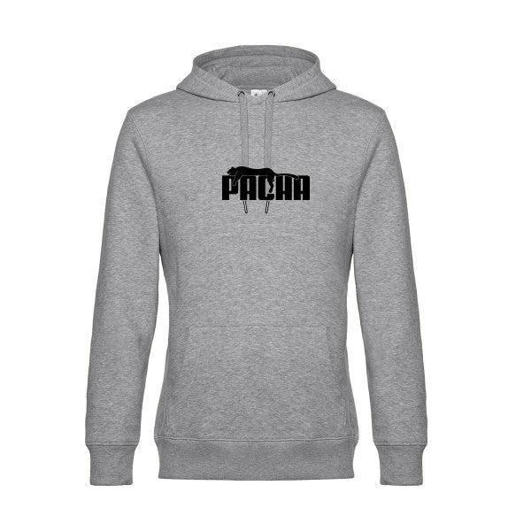 Pacha sweat shirt original Heather Grey flex Noir impression Face