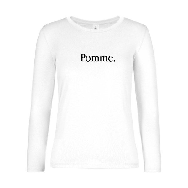 t-shirt lsl femme Pub-Subliminale White flex Noir