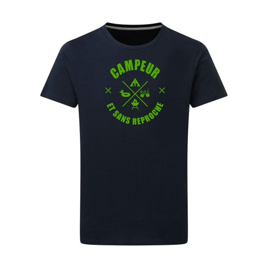 CAMPEUR... vert pomme -Flex vert pomme sur T-shirt SG  Navy  5XL