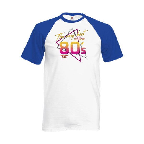 T-shirt fruit of the loom baseball  couleur White/Royal