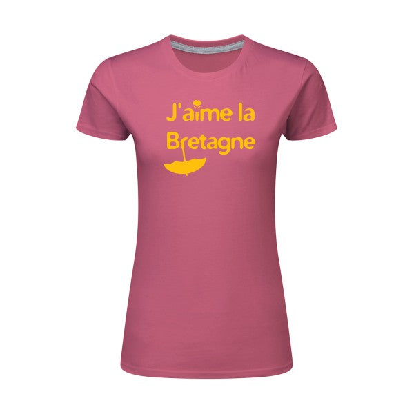 J'aime la Bretagne |jaune Or |T shirt original femme|SG