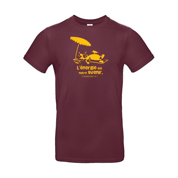 l'énergie est notre avenirFlex jaune or- T-shirt E190|Burgundy||2XL