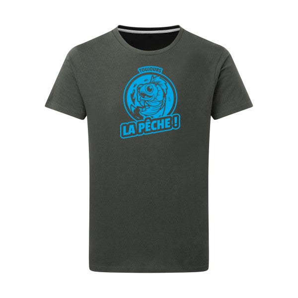 Toujours la pêche ! - Flex bleu clair Tshirt original Charcoal  5XL