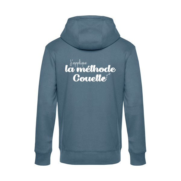 La-methode-Couette sweat shirt original nordic blue flex Blanc impression Dos
