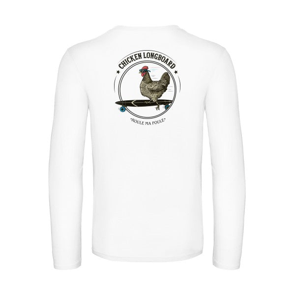 chicken-longboard-t-shirt-manches-longues-original-humour -White