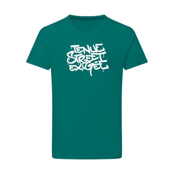 Tenue street exigée -Flex Blanc sur T-shirt SG  Emerald Green  2XL