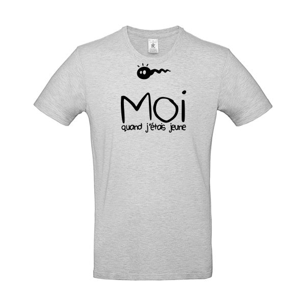 Moi, quand j'étais jeuneFlex noir - E190 T-shirt|Ash||2XL