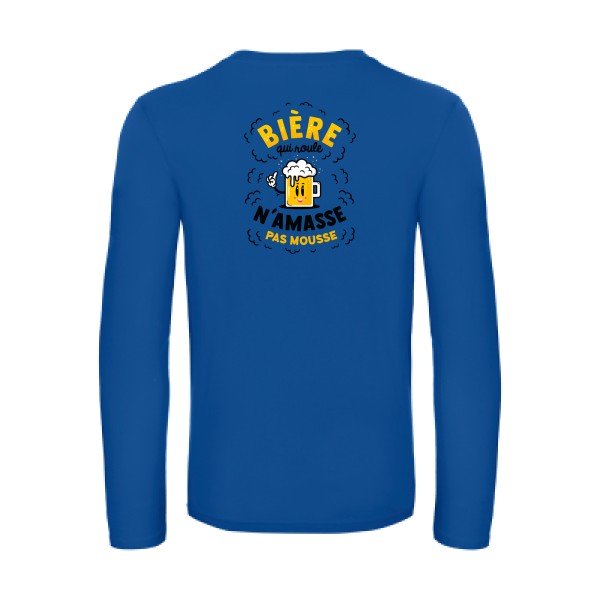 biere-qui-roule-t-shirt-manches-longues-original-humour -Royal Blue