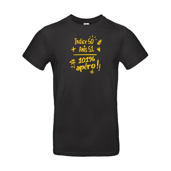 T-shirt humour original 101 Pourcent Apero T Shirt couleur Black