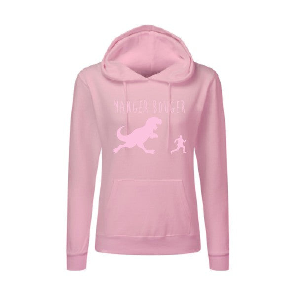 MANGER BOUGER Rose |Sweat original à capuche Femme