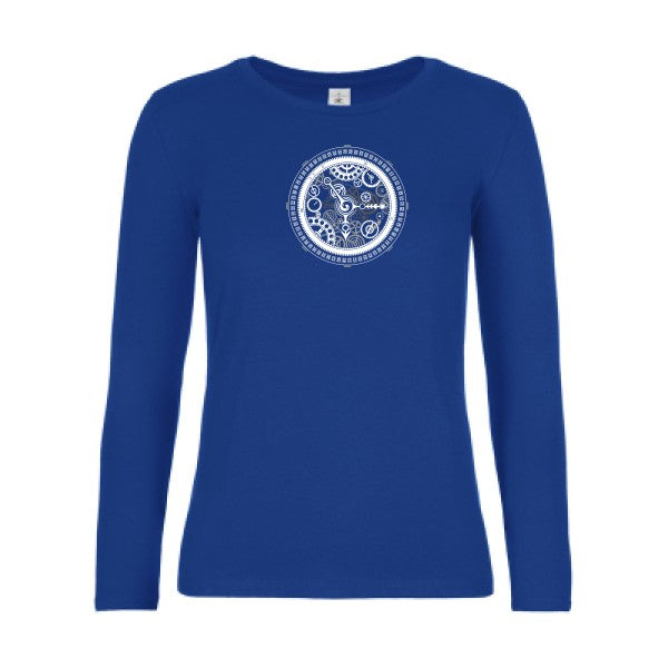 t-shirt lsl femme Mechanism-B&C-E190-LSL-women--T-shirt-femme-manches-longues Royal Blue flex 