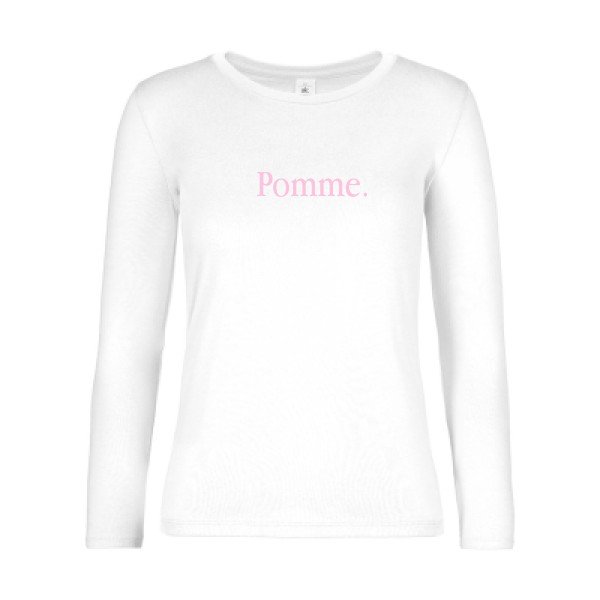 t-shirt lsl femme Pub-Subliminale White flex Rose