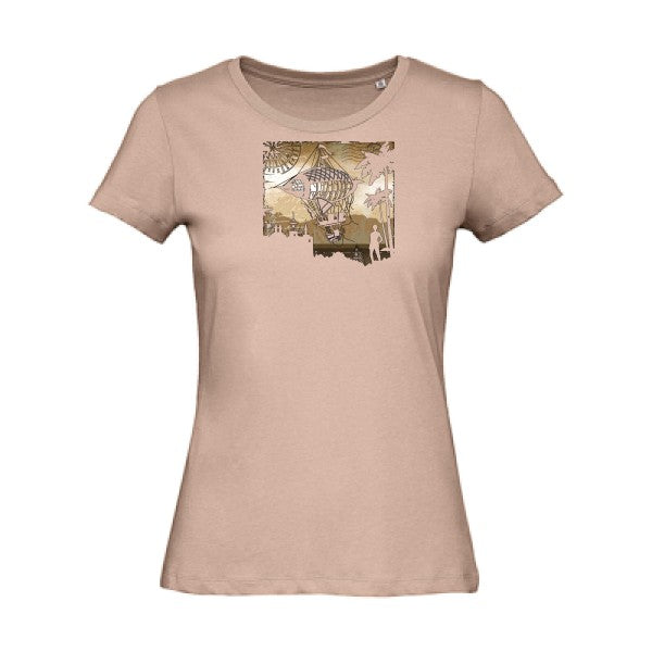Carnet-de-voyage- - t-shirt original femme Millennial Pink