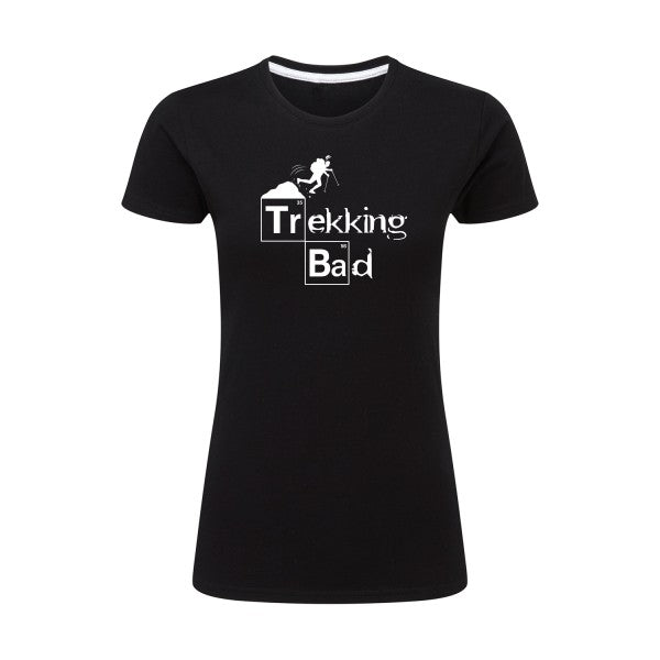 Trekking bad | Blanc |T shirt original femme|SG