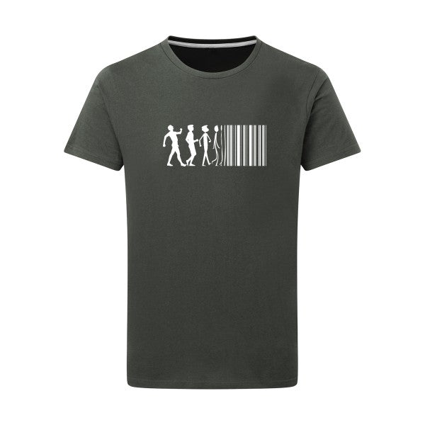 code barre Blanc -Flex Blanc sur T-shirt SG  Charcoal  5XL