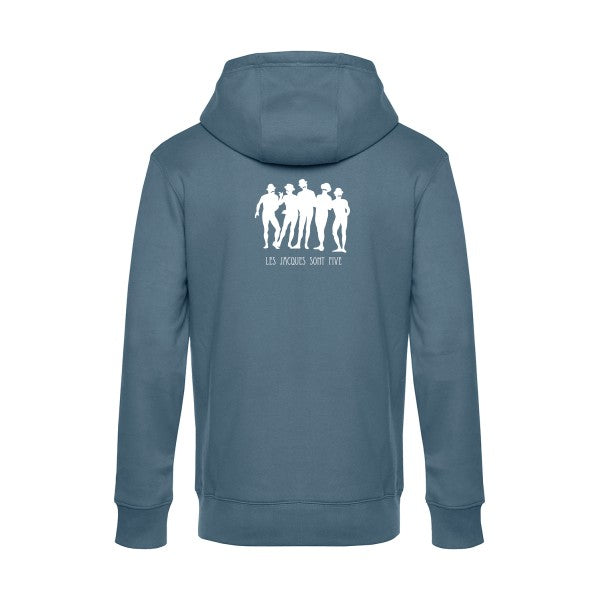 Les-Jacques-sont-Five sweat shirt original nordic blue flex Blanc impression Dos