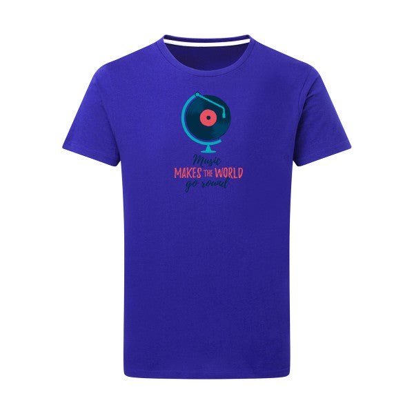 T-shirt homme Music makes the world go round - T-shirt pour les mélomanes Royal Blue 5XL