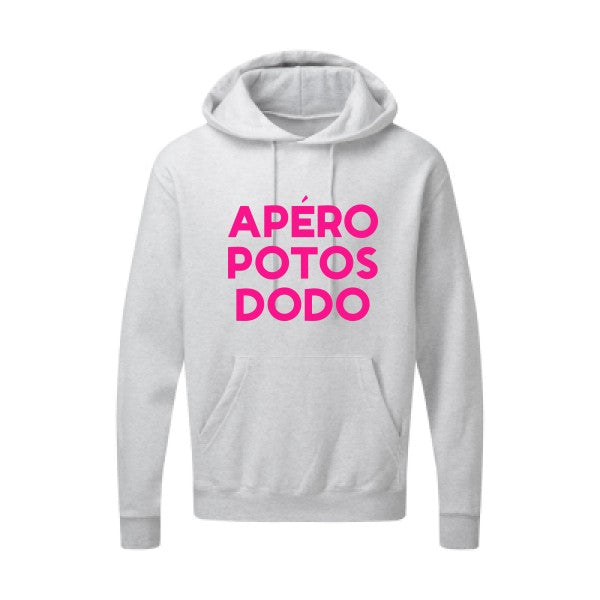 Apéro Potos Dodo  |Sweat  capuche humoristique Rose fluo 