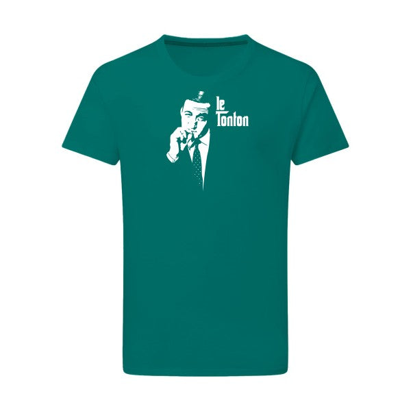 Le Tonton Blanc -Flex Blanc sur T-shirt SG  Emerald Green  2XL