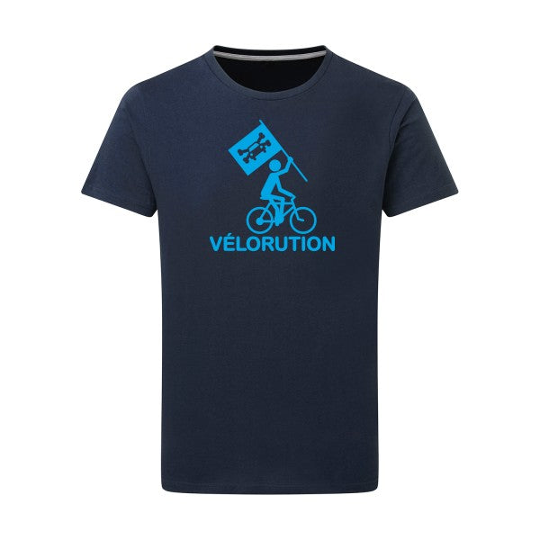 Vélorution - Flex bleu clair Tshirt original Denim  XL