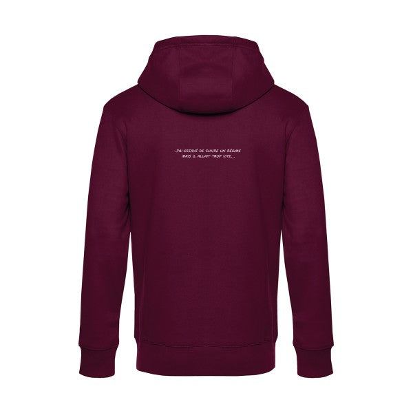 Ancien-Regime sweat shirt original Burgundy flex Blanc impression Dos