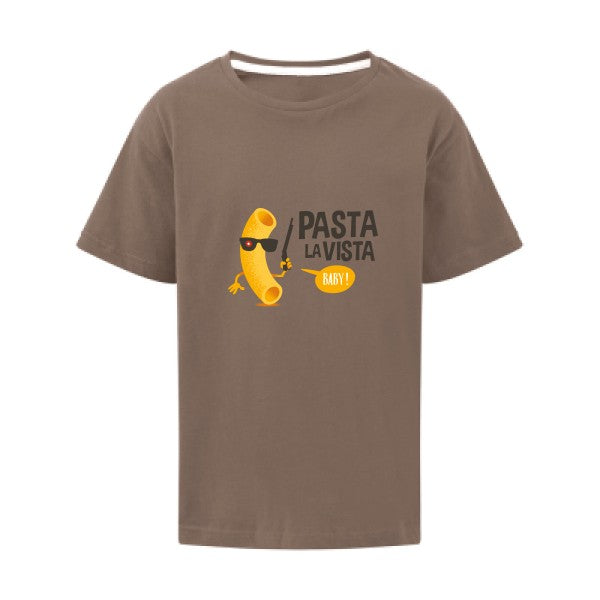 Pasta la vista SG - Kids T-shirt enfant Deep Taupe Taille 128 (7-8/L)