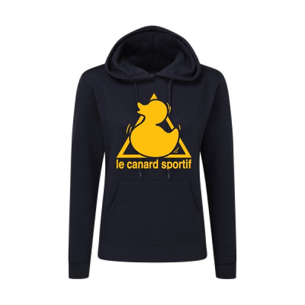 Canard Sportif jaune Or |Sweat original à capuche Femme