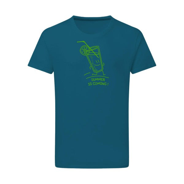 Summer is coming ! vert pomme -Flex vert pomme sur T-shirt SG  Petrol  2XL