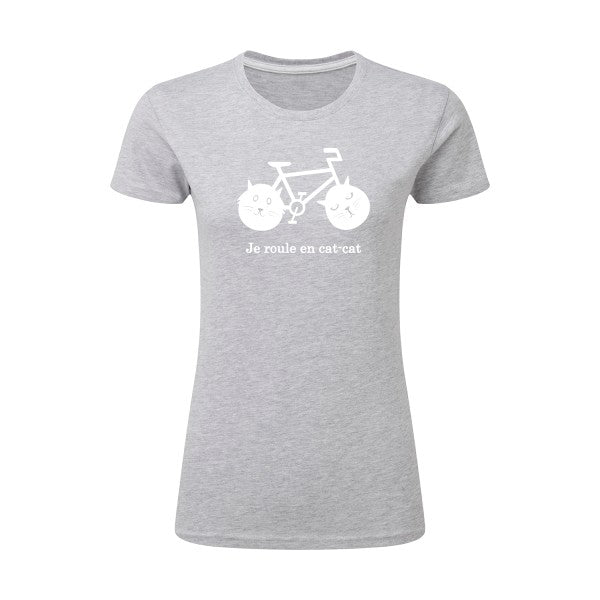 cat-cat bike | Blanc |T shirt original femme|SG