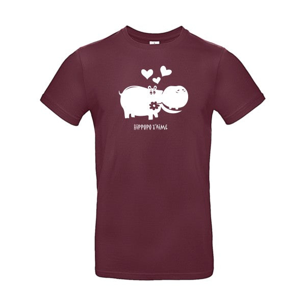 Hippopo t'aimeFlex Blanc - E190 T-shirt|Burgundy||2XL