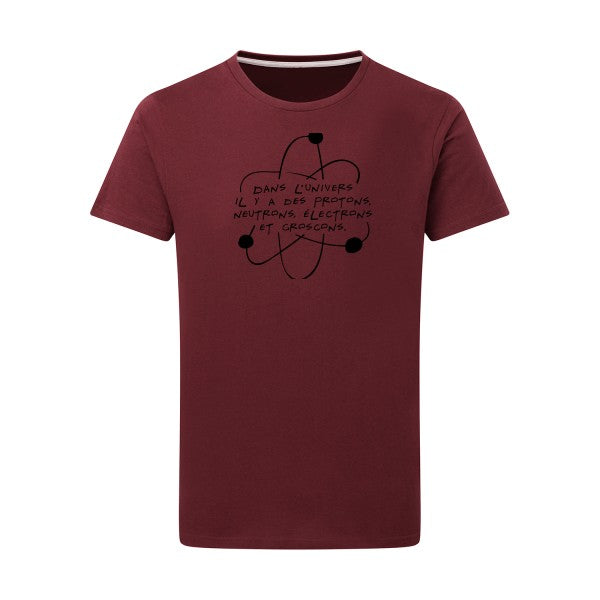 L'univers noir -Flex noir sur T-shirt SG  Burgundy  2XL