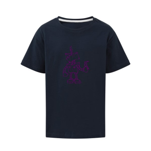 Robot & Bird Flex Violet SG - Kids T-shirt enfant Navy Taille 140 (9-10/XL)