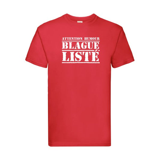 T-shirt|BLAGUE LISTÉ |flex Blanc| Fruit of the loom 205 g 