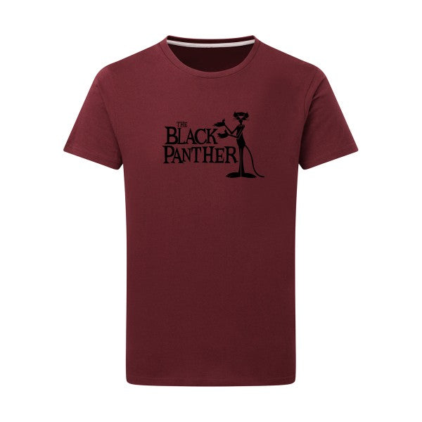 The black panther noir -Flex noir sur T-shirt SG  Burgundy  2XL