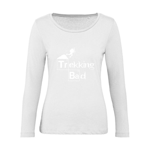 Trekking bad Blanc |   T shirt manches longues femme|100% bio