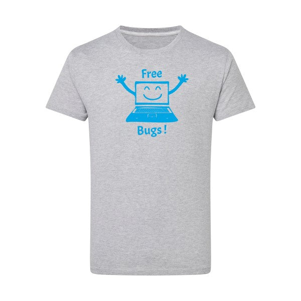 FREE BUGS ! - Flex bleu clair Tshirt original Light Oxford  5XL