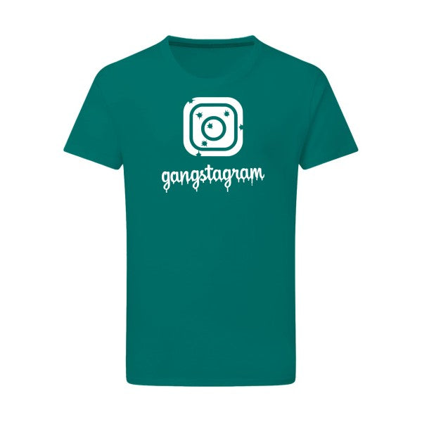 GANGSTAGRAM - Flex Blanc Tshirt original Emerald Green  2XL