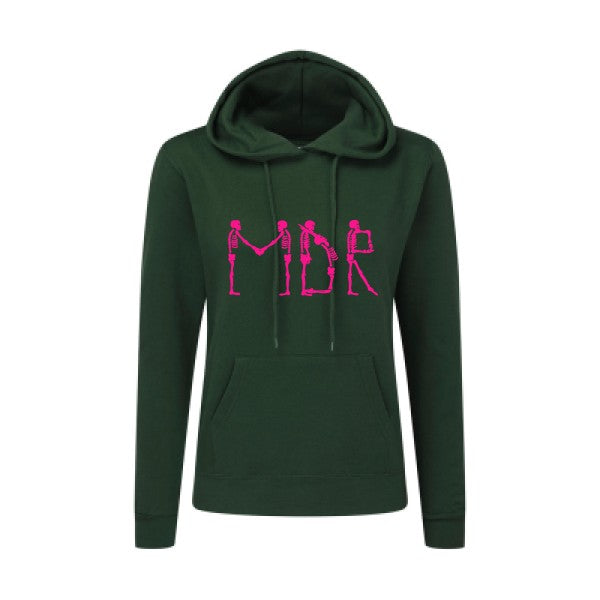 MDR Rose Fluo |Sweat original à capuche Femme