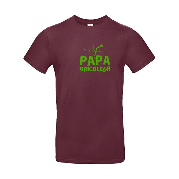 Papa bricoleur Flex Vert pomme |E190 T-shirt|Burgundy||2XL