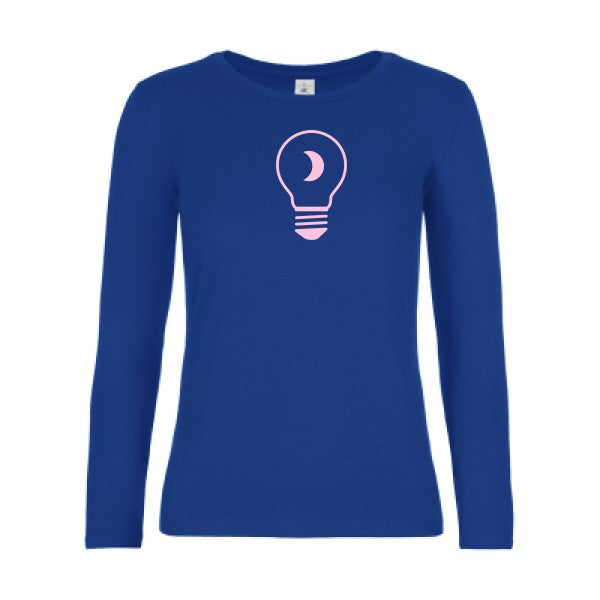 t-shirt lsl femme Noctambule Royal Blue flex Rose