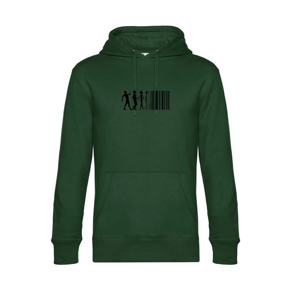 code-barre sweat shirt original Bottle Green flex Noir impression Face