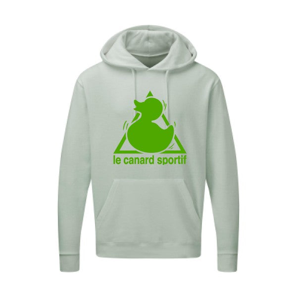 Canard Sportif Vert pomme |Sweat capuche imprimé homme